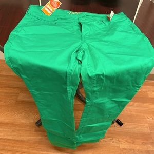 BRAND NEW w/TAG Old Navy Rock Star stretch spandex green denim jeans size 18